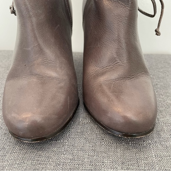 DOLCE VITA Leather Wrap Ankle Heel Booties - Gray, Size 7 - Picture 5 of 12